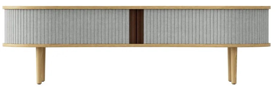 Szürke-natúr színű TV-állvány tölgyfa dekorral 140x40 cm Audacious – UMAGE