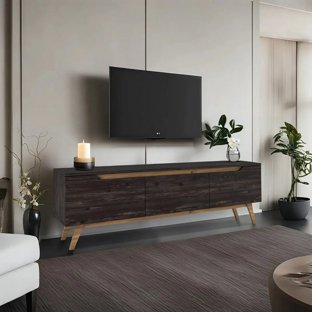 Dita Black and Walnut TV-asztal