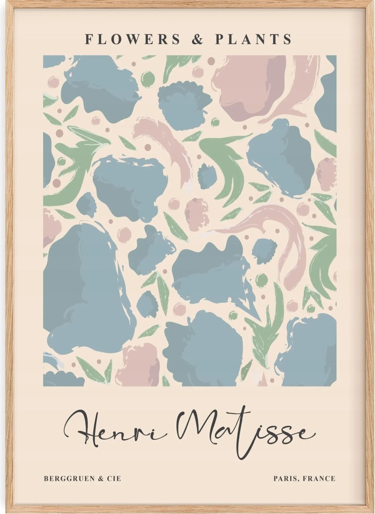 Poszter 50x70 Henri Matisse Flowers &amp; Plants Pasztell kompozíció Paris Art