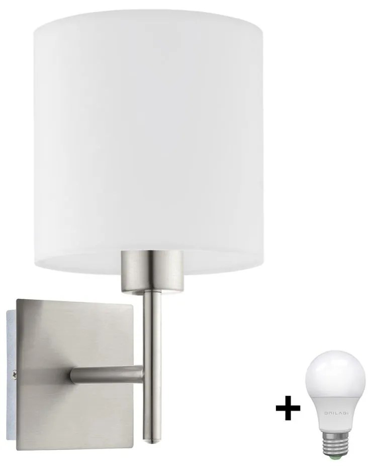 Eglo Eglo - LED Fali lámpa TUNJA 1xE27/60W/230V matt króm/fehér EG32507G
