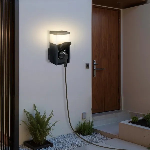 Brilagi - kültéri lámpa SCHUKO aljzattal PILLAR 1xG9/11W/230V IP44 antracit