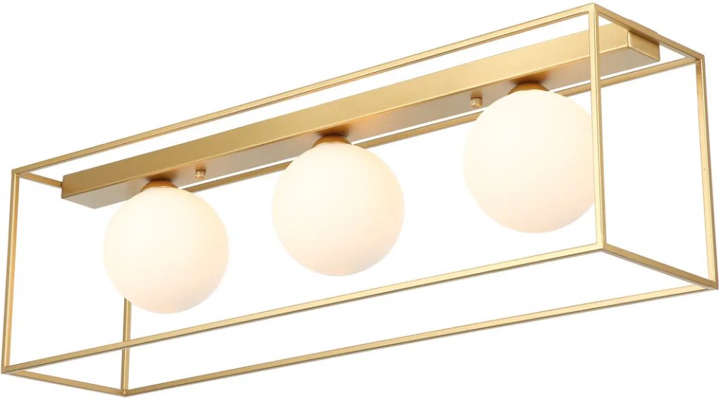 ITALUX MXM-4582-3-GD MEDIAMO Glamour Mennyezeti Lámpa Fehér, Arany G9 IP20