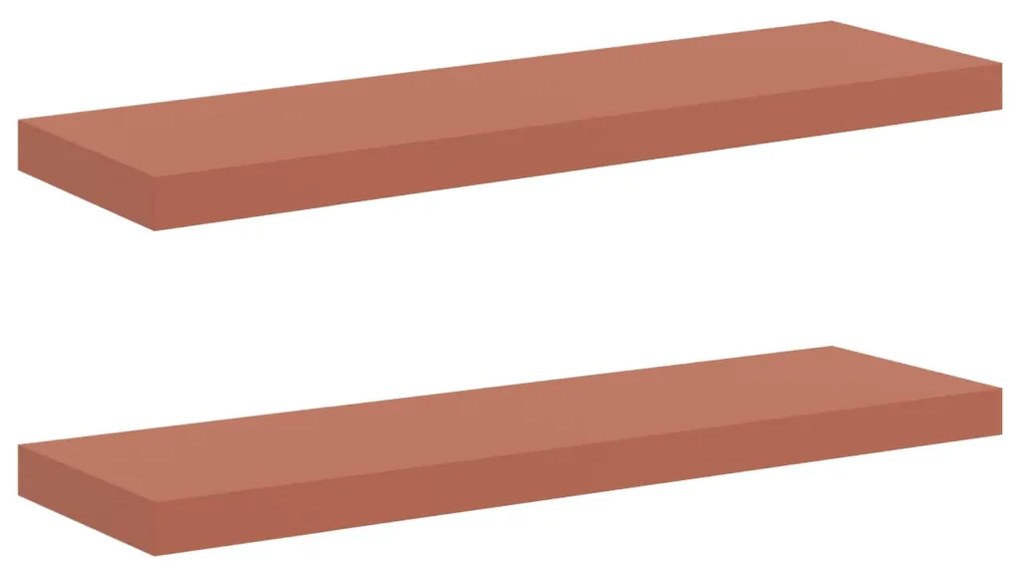 vidaXL Falpolc Falra szerelhető 2 pcs Piros 90 x 23,5 x 4 cm Faanyag