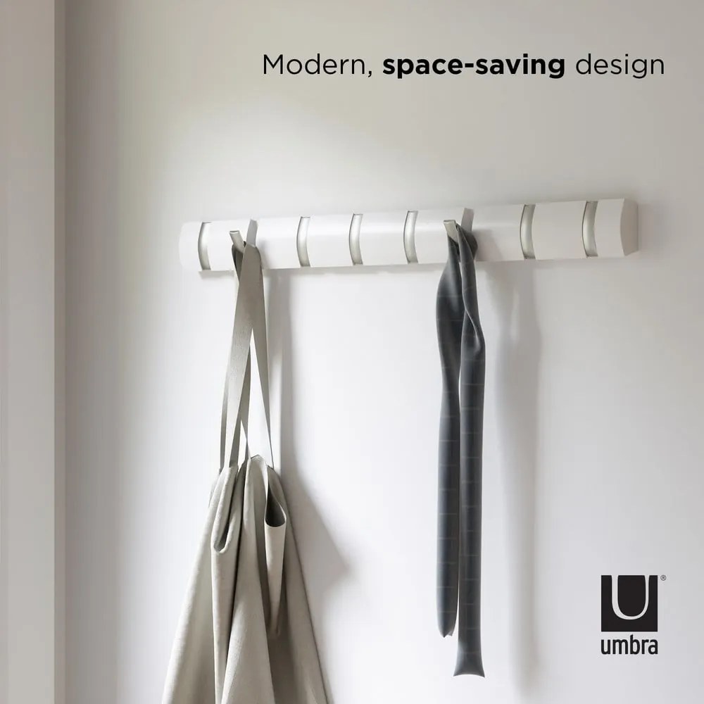 Fehér nyárfa fali fogas Flip – Umbra