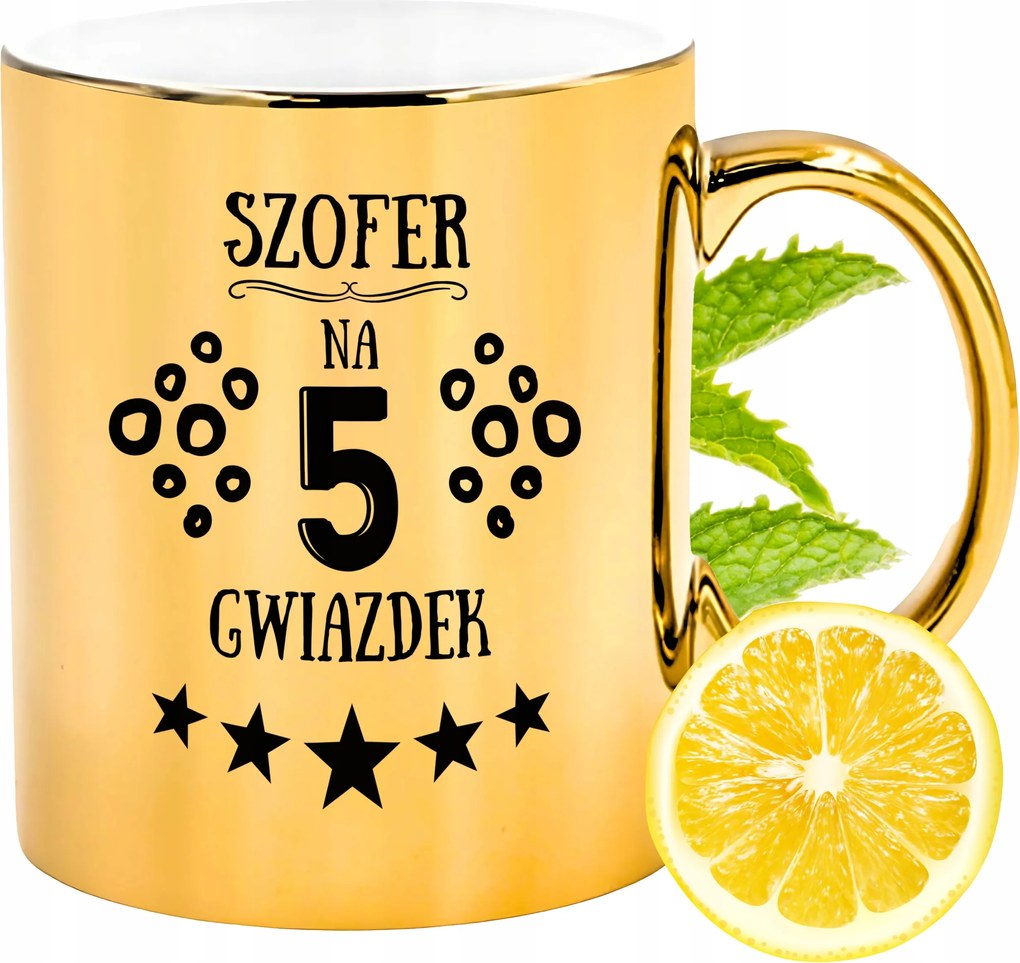 Prémium Arany Fényes Bögre Sofőrnek Ajándék Nyomtatott Fotó