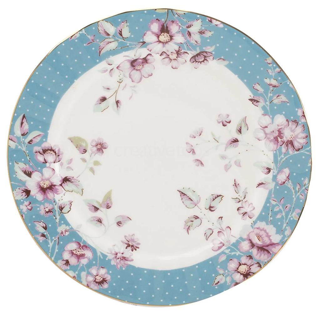 Porcelán desszerttányér blue - Ditsy Floral