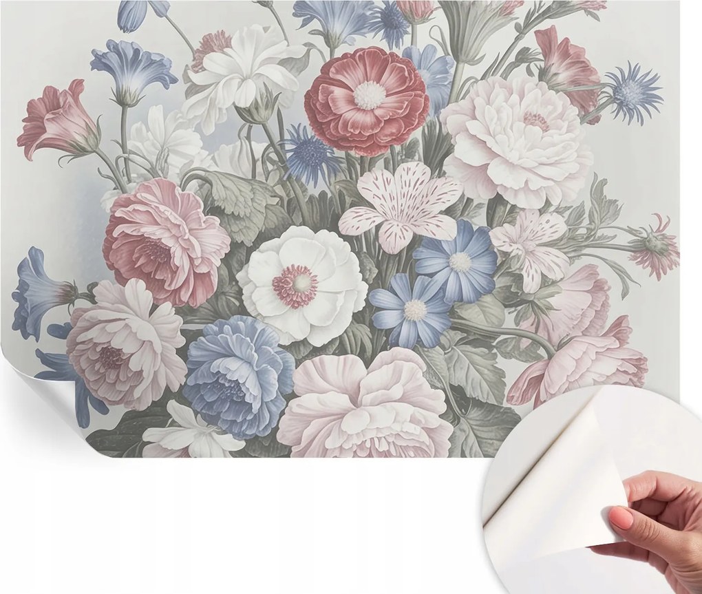 Dekoratív öntapadós fotótapéta irodába Színes csokor 104x70 cm