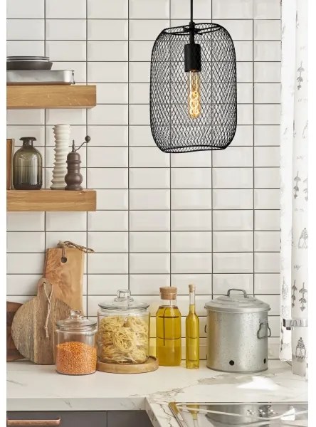 Lucide 78392/01/30 - Csillár zsinóron MESH 1xE27/60W/230V fekete