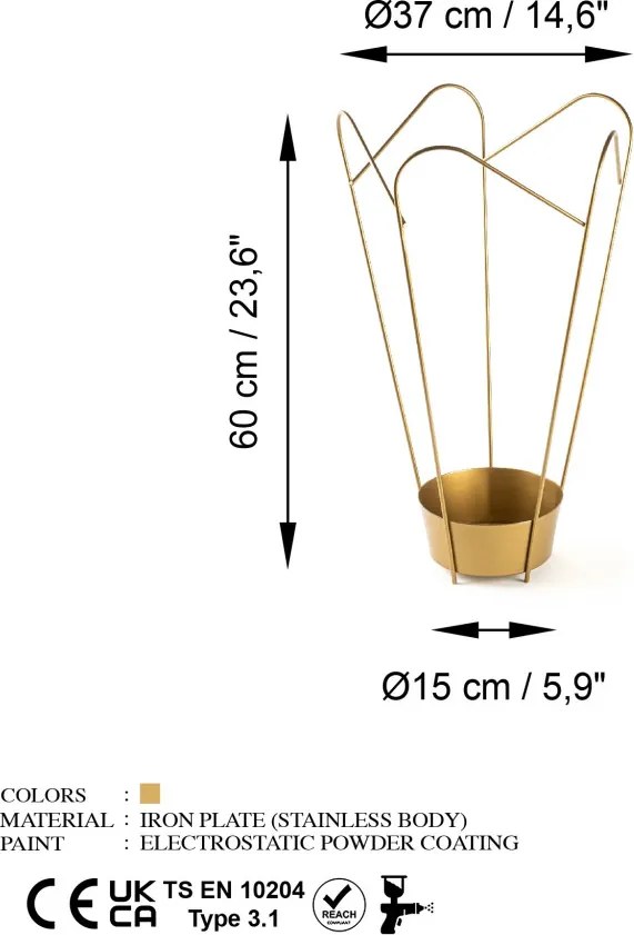 Virágtartó, Ø15 cm