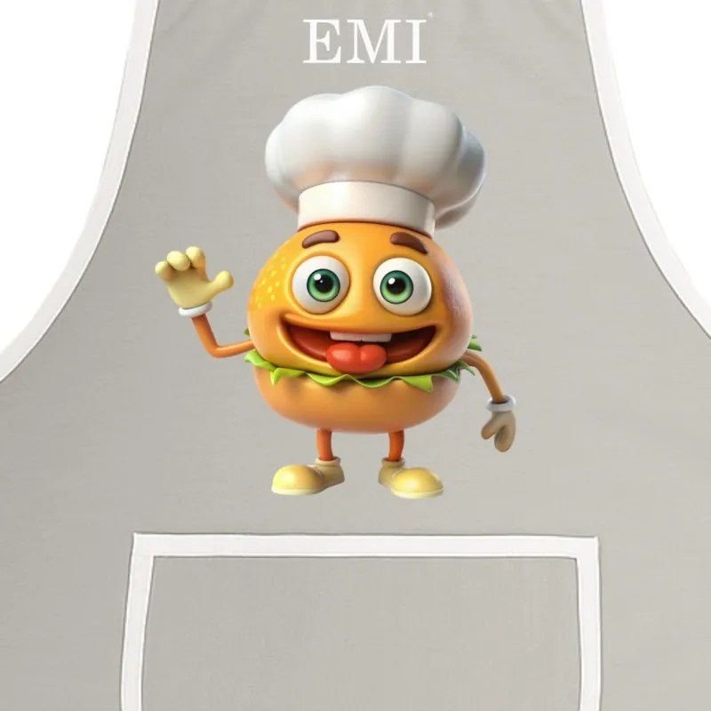 EMI Burger konyhai kötény, Szürke