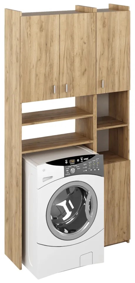 MIRALI szekrény mosógép fölé, artisan tölgy