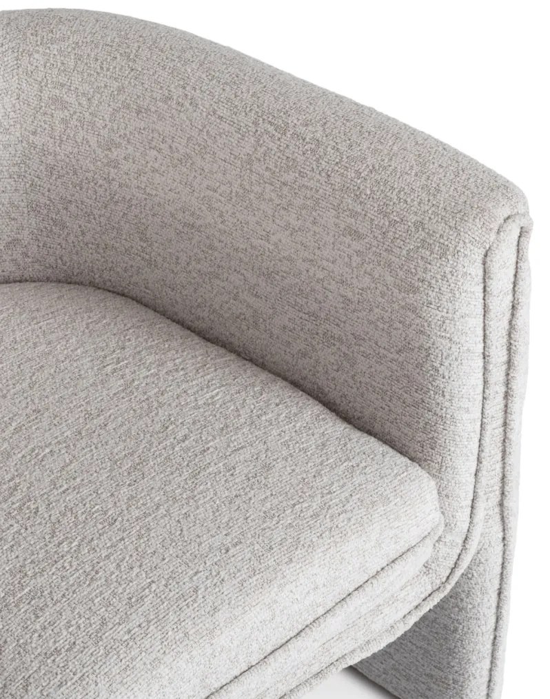 Designer Szürke Bouclé Szövet Kárpitozással. GALA