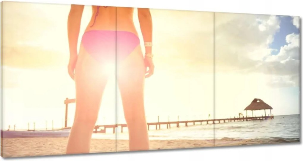 Képek 120x60 Lány bikiniben Tengerpart