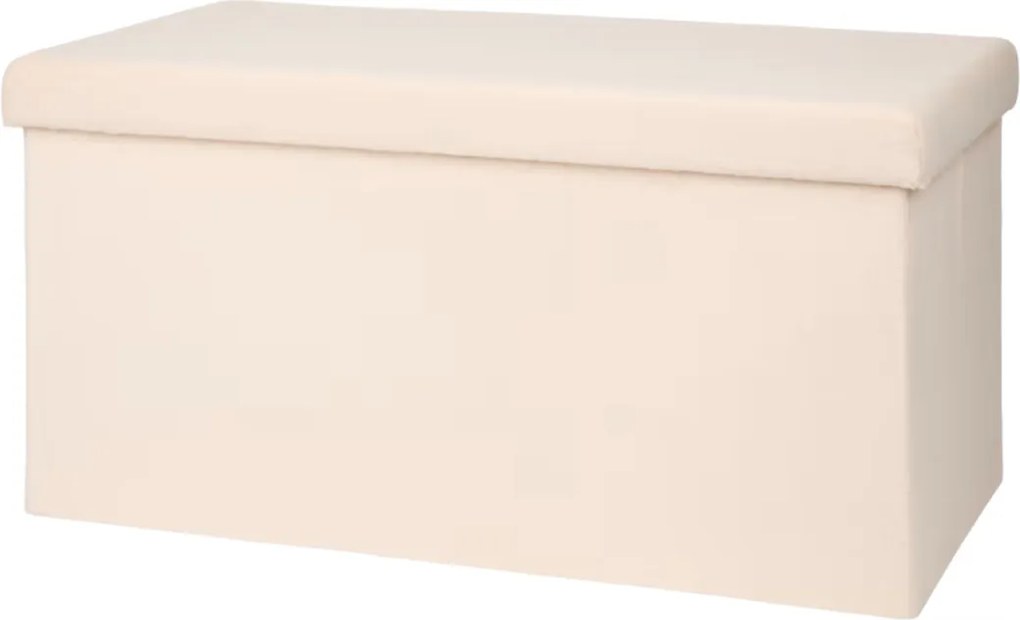 Nagy Kétszemélyes Puff Nyitható Puff Tárolórekesszel 76 CM Téglalap Alakú 90KG-IG