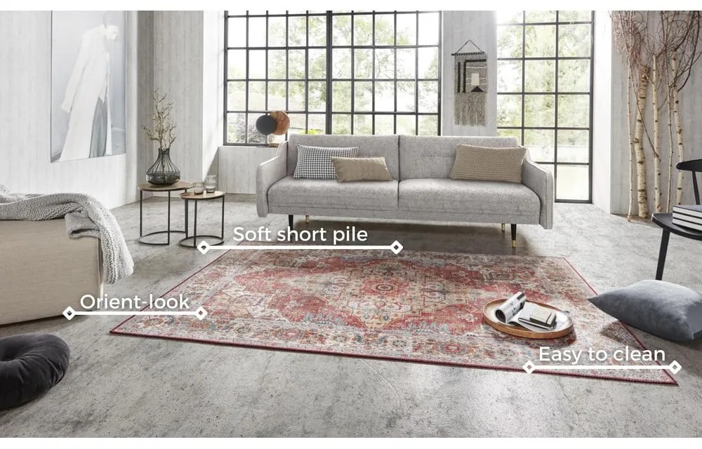 Sylla téglavörös szőnyeg, 80 x 150 cm - Nouristan