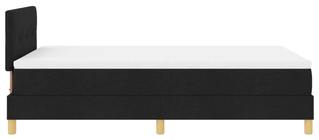 Boxspring Ágy Mattal és LED Fekete 120x200 cm Szövet