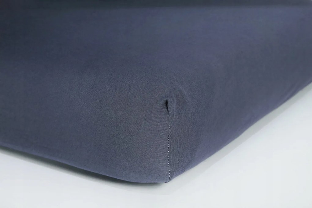 Jersey Gumis Lepedő Grafit 200x220