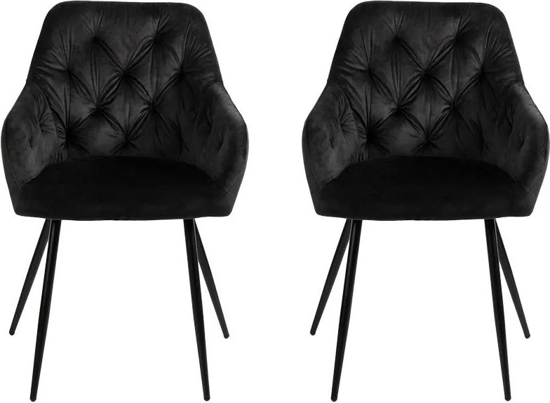 AVENBERG LOREN Étkezőszék szett - 2 db, fekete