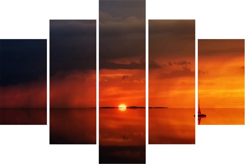Vitorlás naplementekor (150x105 cm)