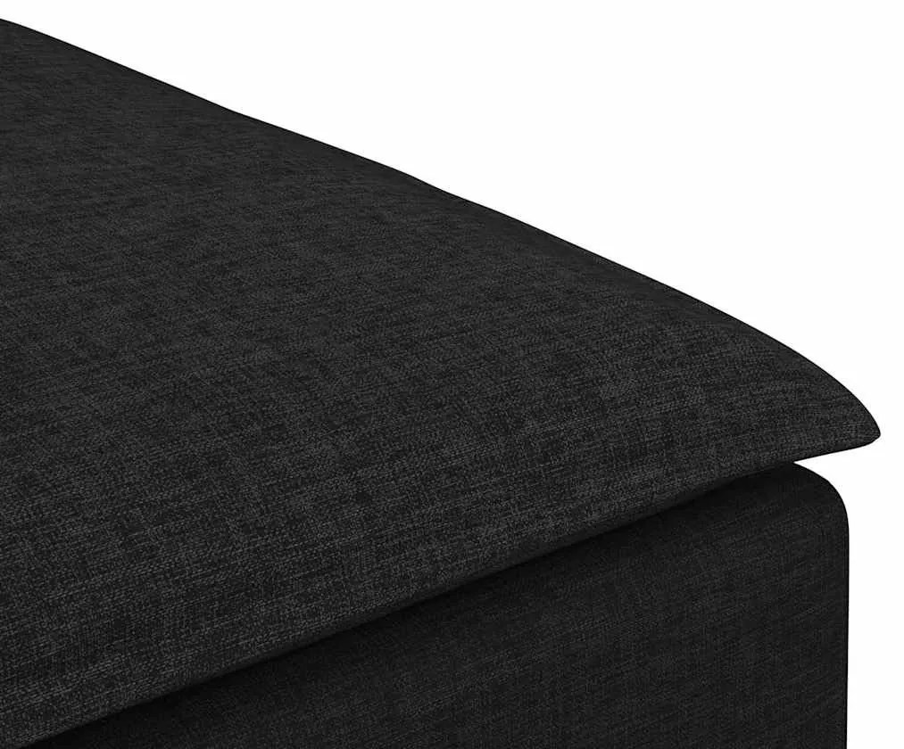 fekete moduláris kanapé lábzsámoly modul 100x100x48 cm
