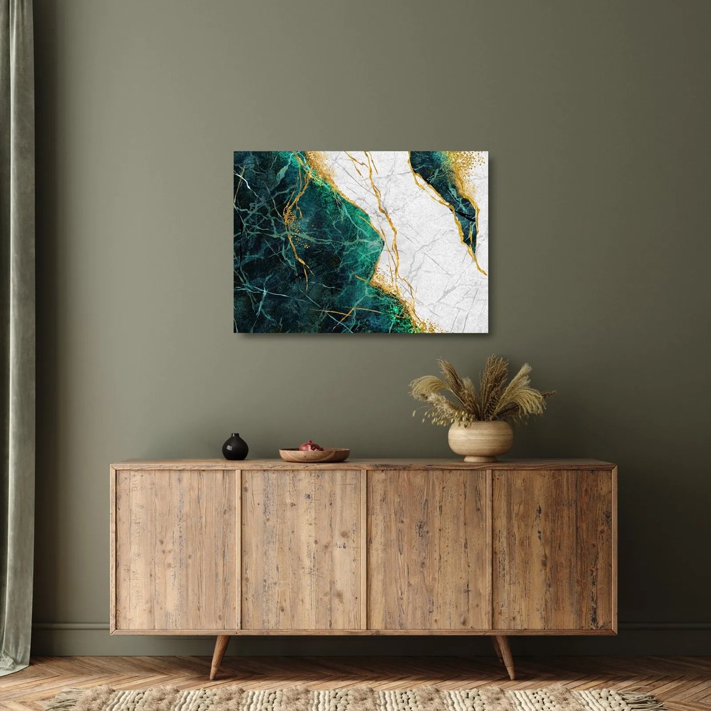 Kép - Türkiz márvány (üvegen) (70x50 cm)