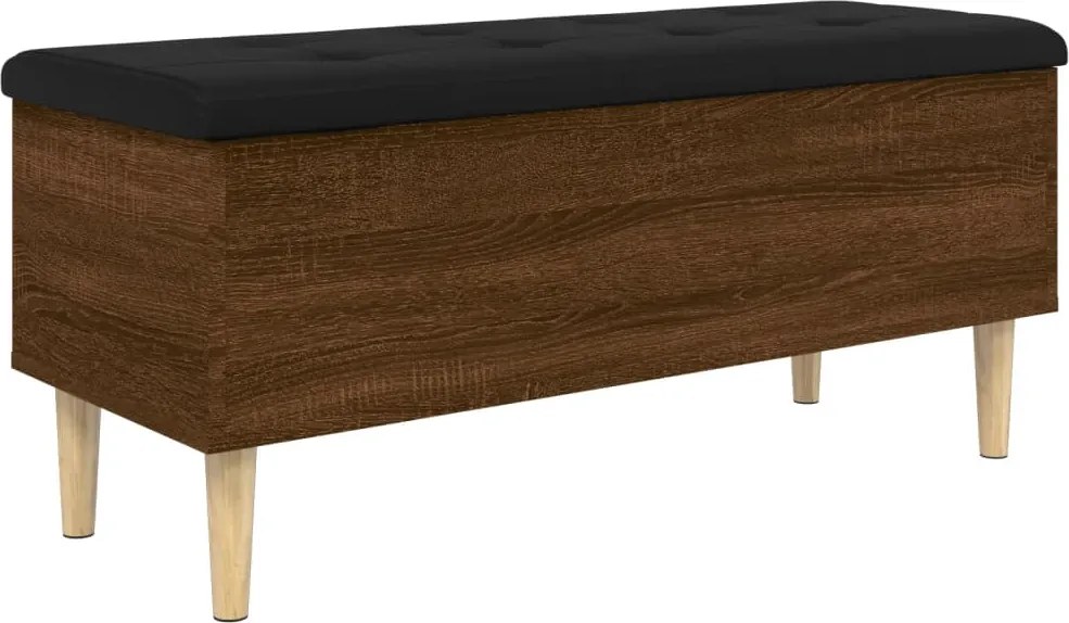 vidaXL barna tölgy színű szerelt fa tárolópad 102x42x46 cm
