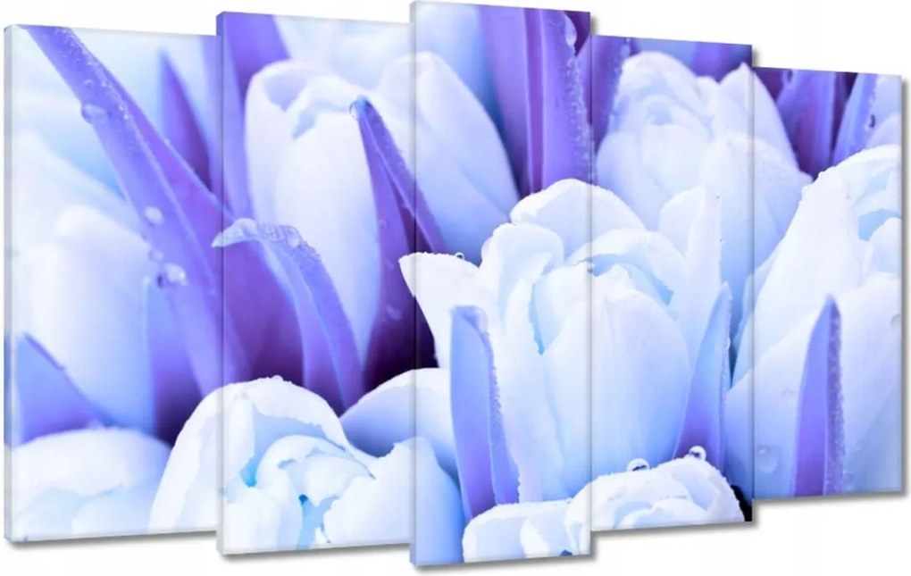 Vászonkép 100x60 Kék tulipánok