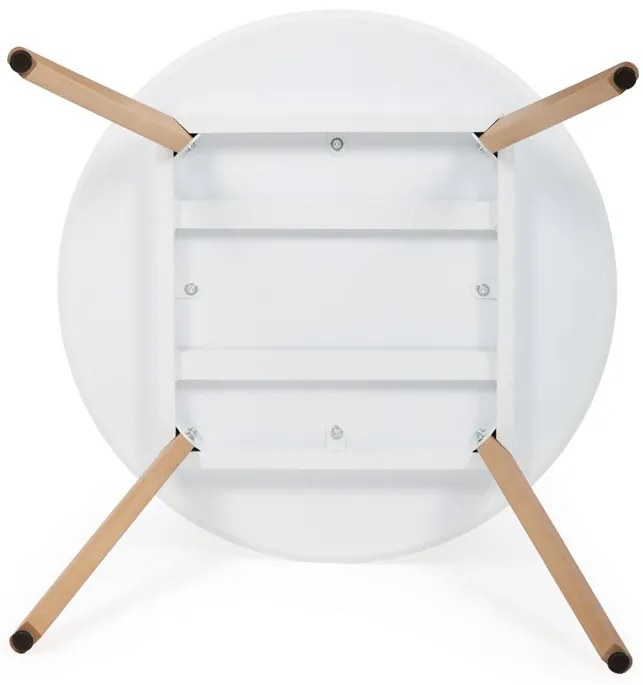 Kerek Étkezőasztal 80×80 cm, MDF, Fehér. DT-316 WT