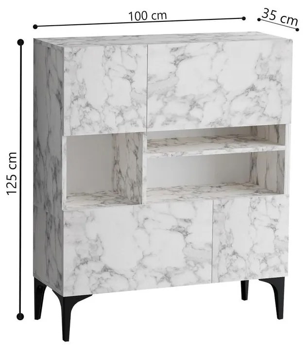Konzolasztal Krista - Carrara Marble