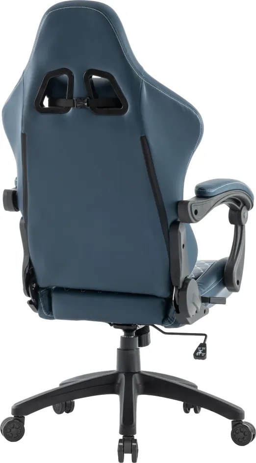 Irodai/gamer szék, kék, teherbírás 150 kg, SAMIE