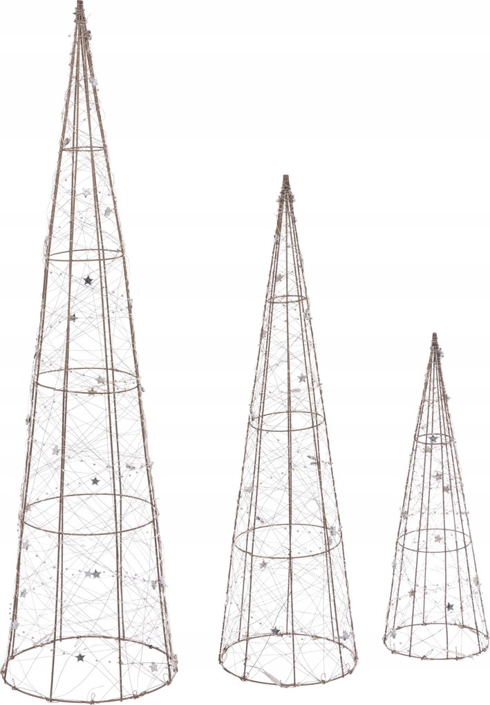 3 Db-os Elemes Led Karácsonyfa Szett Meleg Karácsonyi Dekoráció 80 CM
