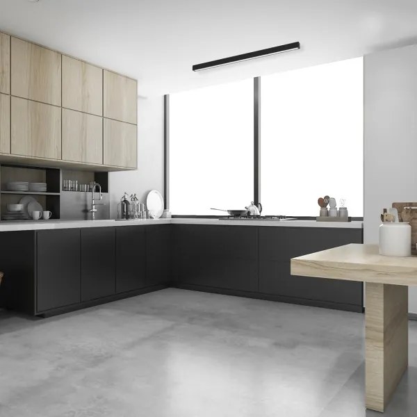 LUNGO T8 mennyezeti lámpa 1xG13/18W/230V fekete