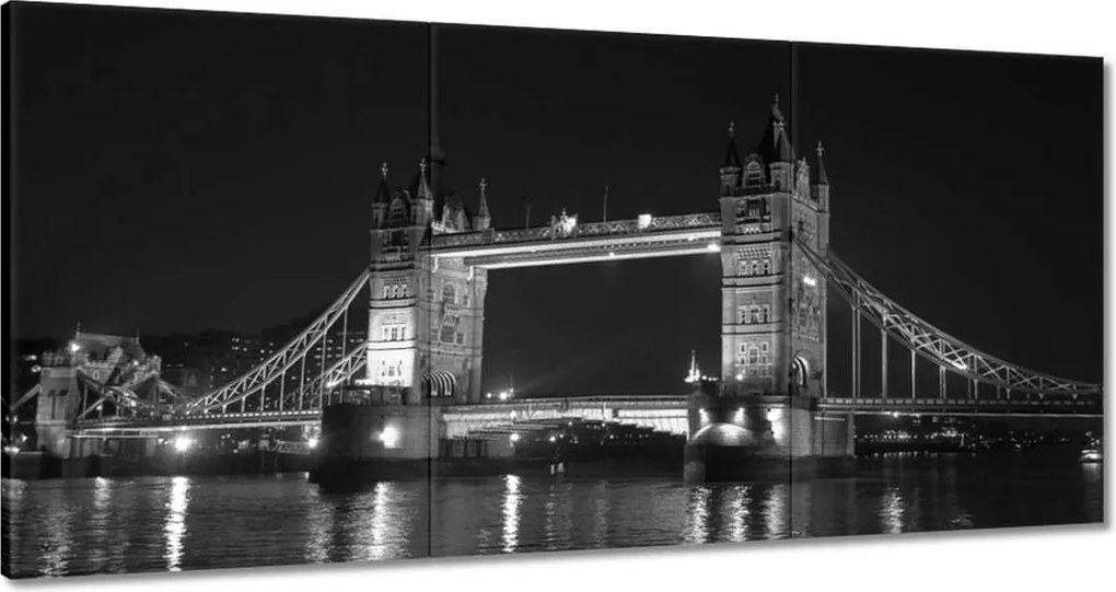 Vászonkép 180x90 Fekete-fehér Tower Bridge
