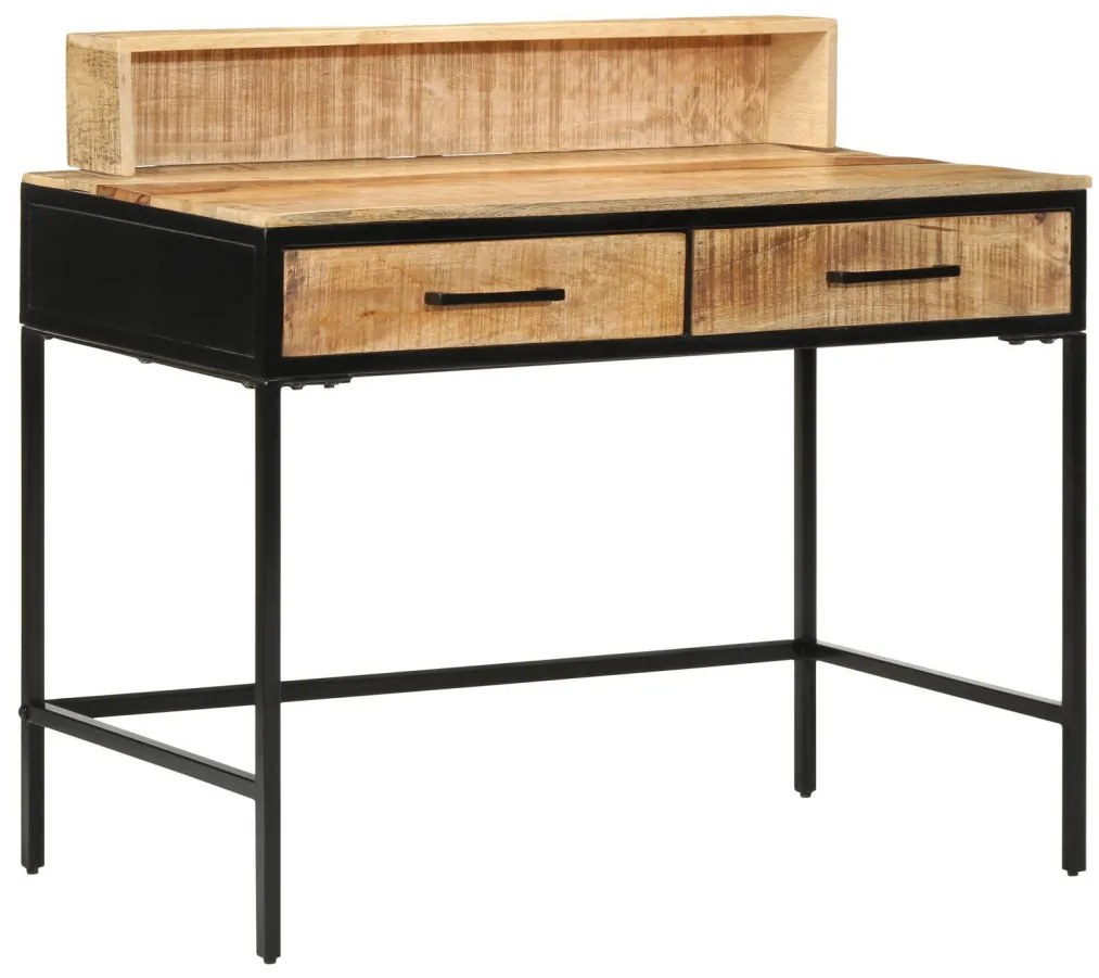 Konzol asztal 100x55x75 cm Tömör durva fa mangó