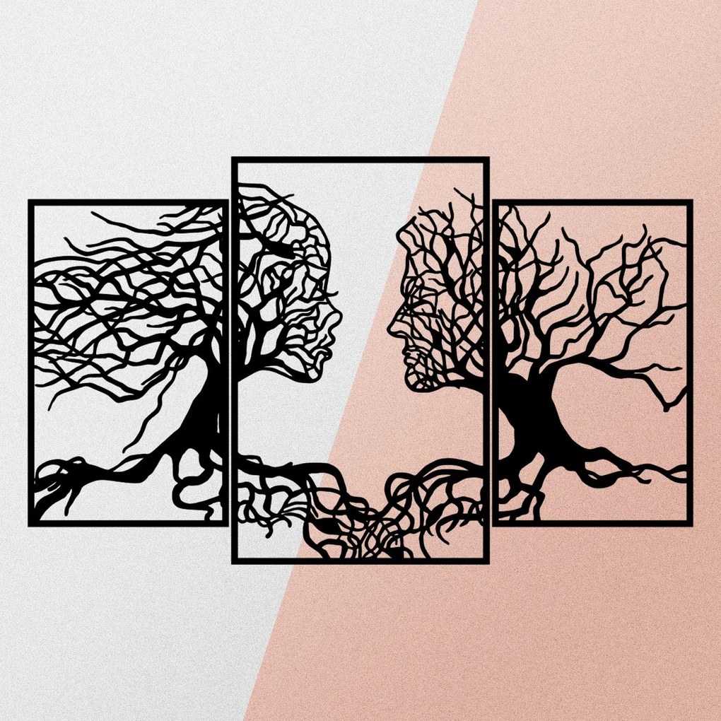 Fém fali dekoráció, Love Tree