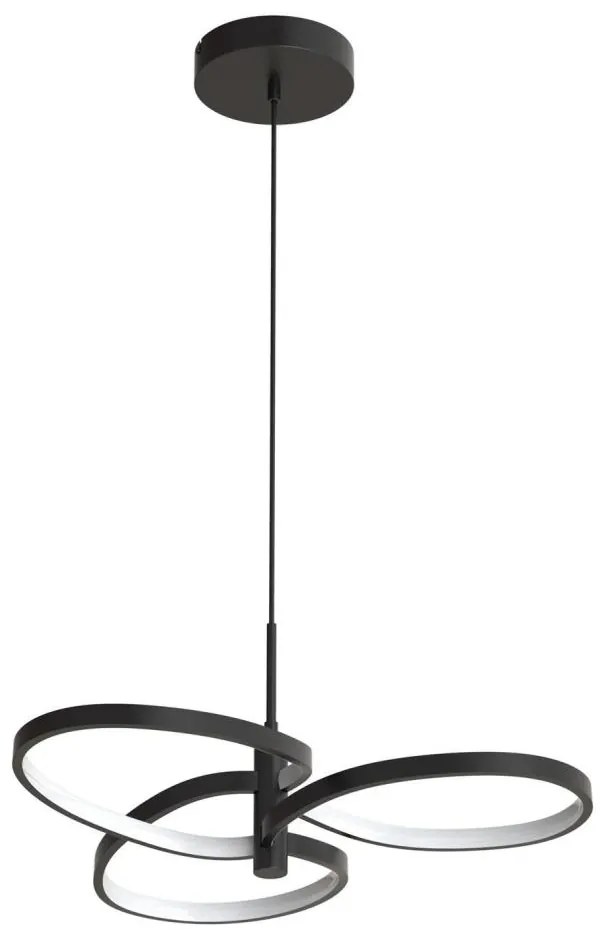 LED csillár kábelen RIBBON LED/25W/230V 4000K fekete