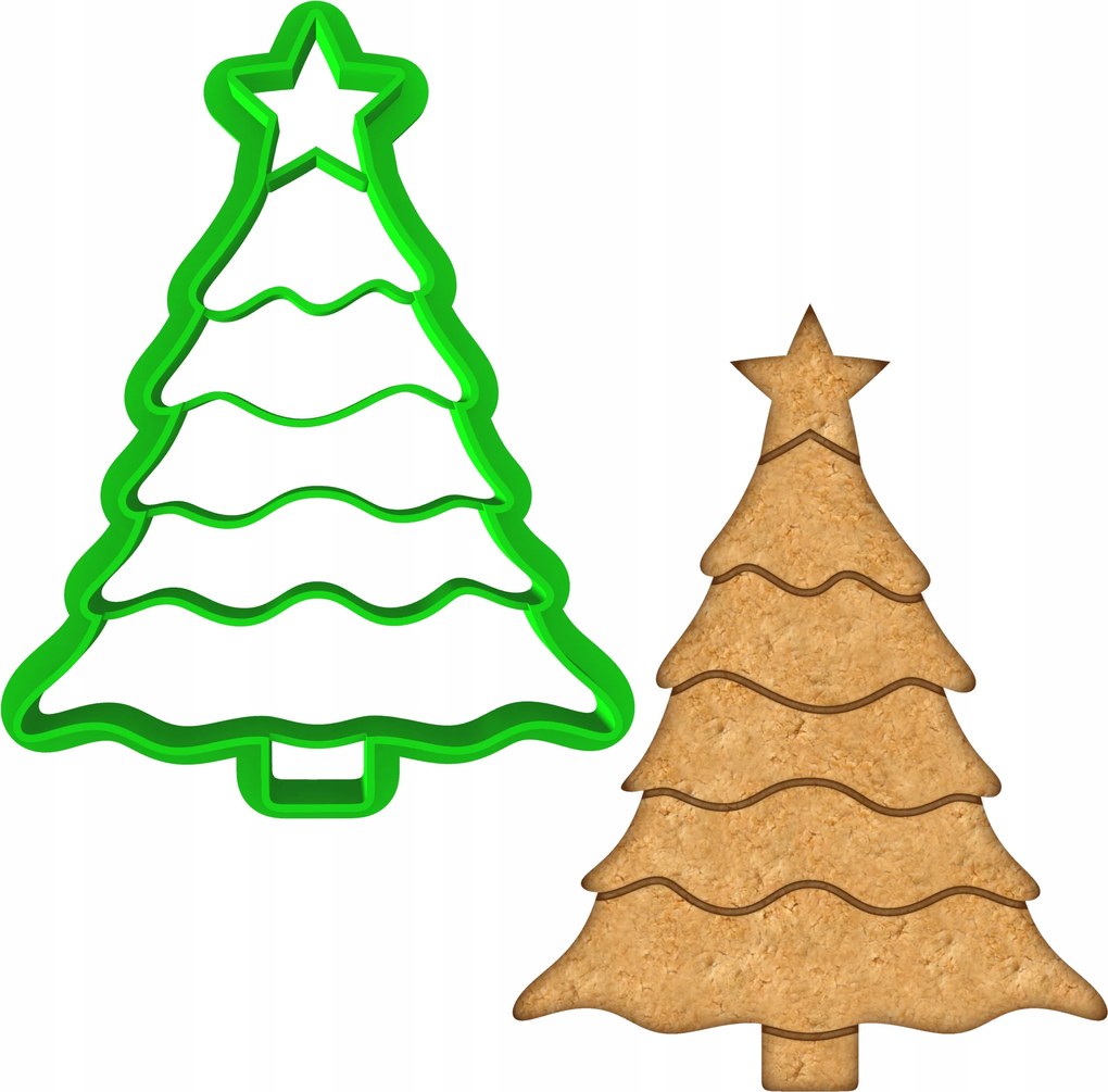 Mézeskalács lyukasztó Forma Karácsonyi Karácsonyfa 8cm