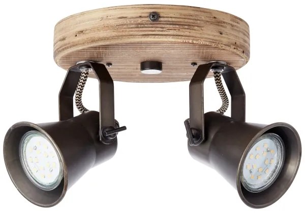 Brilliant - Irányítható spotlámpa SEED 2xGU10/5W/230V fekete/barna