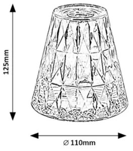 Rabalux 76004 - LED RGB Dimmelhető újratölthető asztali lámpa SIGGY LED/2W/5V 3000K