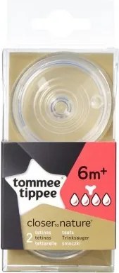 Tommee Tippee Closer to Nature cumisüveg cumi 6hó - sűrű ételekhez 2db