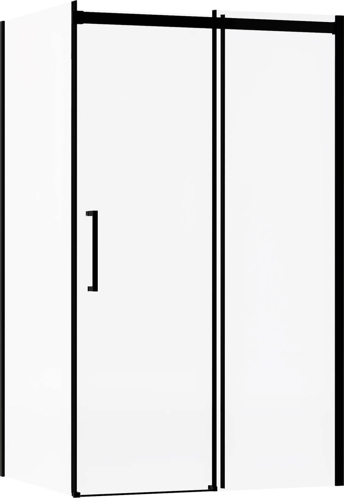 Zuhanykabin 100X80X195 Csúsztatható Indes Fekete Üveg 8MM