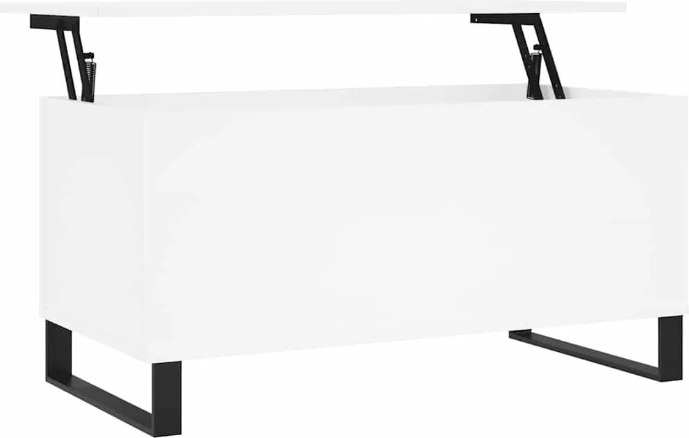 vidaXL fehér szerelt fa dohányzóasztal 90x44,5x45 cm