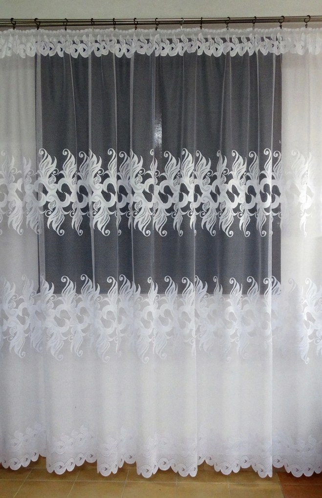 Mg Függöny 619/50 Fehér 390X250cm kész K szalaggal