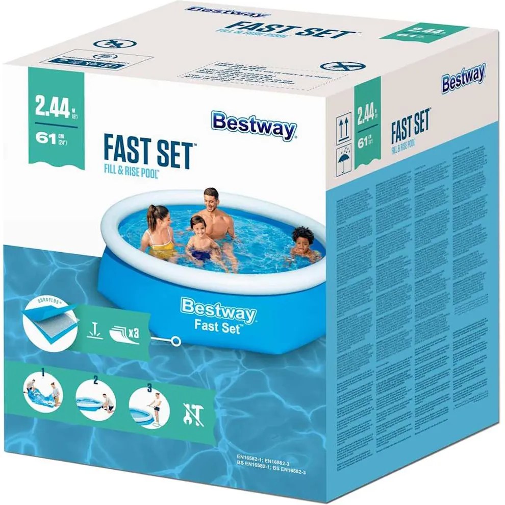 Bestway Fast Set felfújható kerek medence 244 x 61 cm