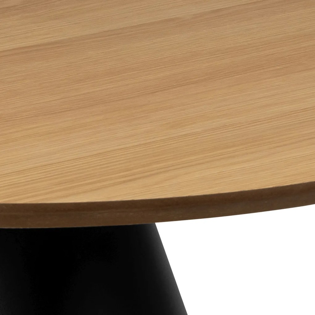MAZZONI EXPORT BOSCO Természetes Tölgy/fekete láb - KEREK DOHÁNYZÓASZTAL 65 cm DOHÁNYZÓASZTAL FURNÉR
