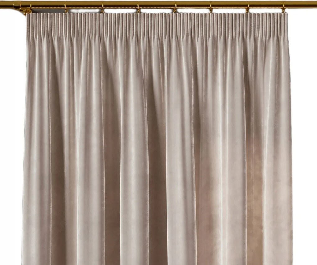 Velvi szalagfüggöny 140x230 meleg világos szürke