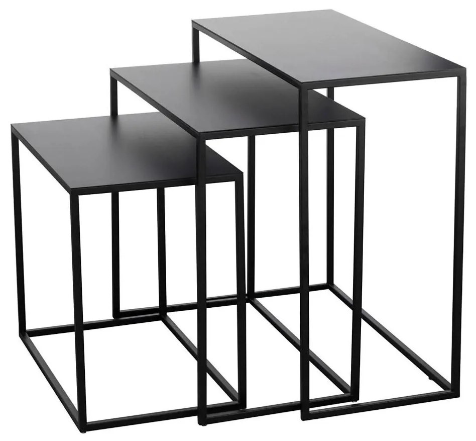 Eglo 424005 - KÉSZLET 3x Kisasztal TOZAWA fekete