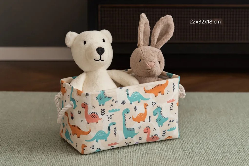 Dínós tároló doboz 22 x 32 x 18 cm - s méret