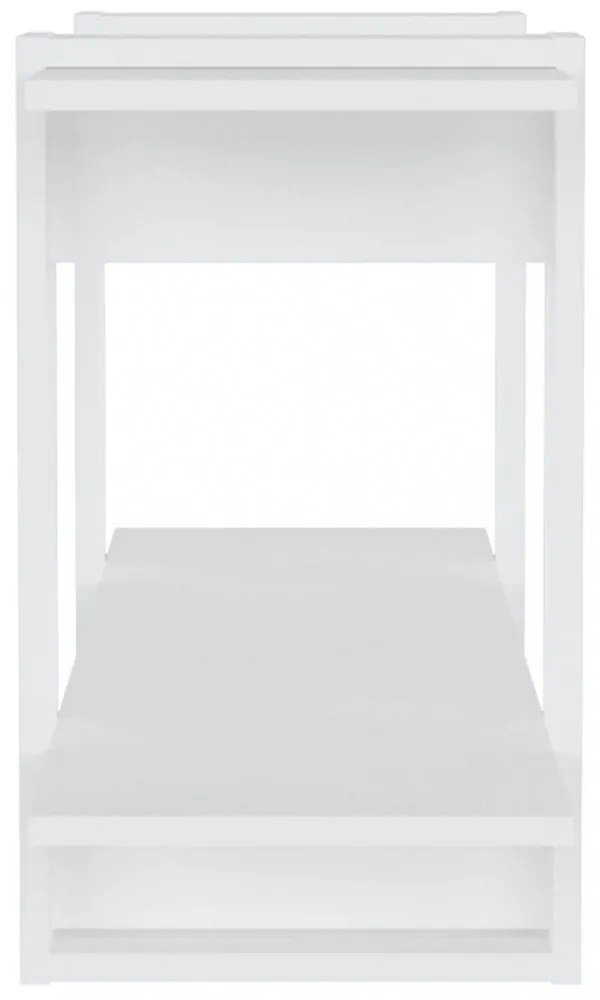 fehér szerelt fa könyvszekrény 100 x 30 x 51 cm