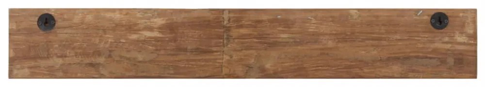 tömör újrahasznosított fa fogas 5 akasztóval 100 x 2,5 x 15 cm